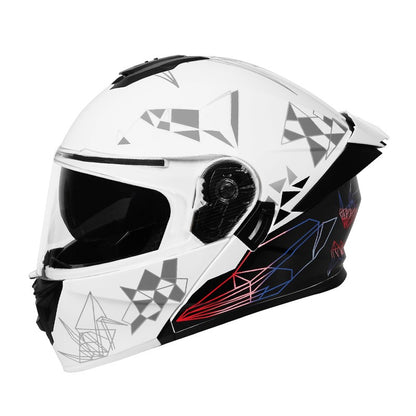 Capacete de motocross personalizado com lentes duplas elegantes para ambos os sexos, certificado pelo DOT e material ABS