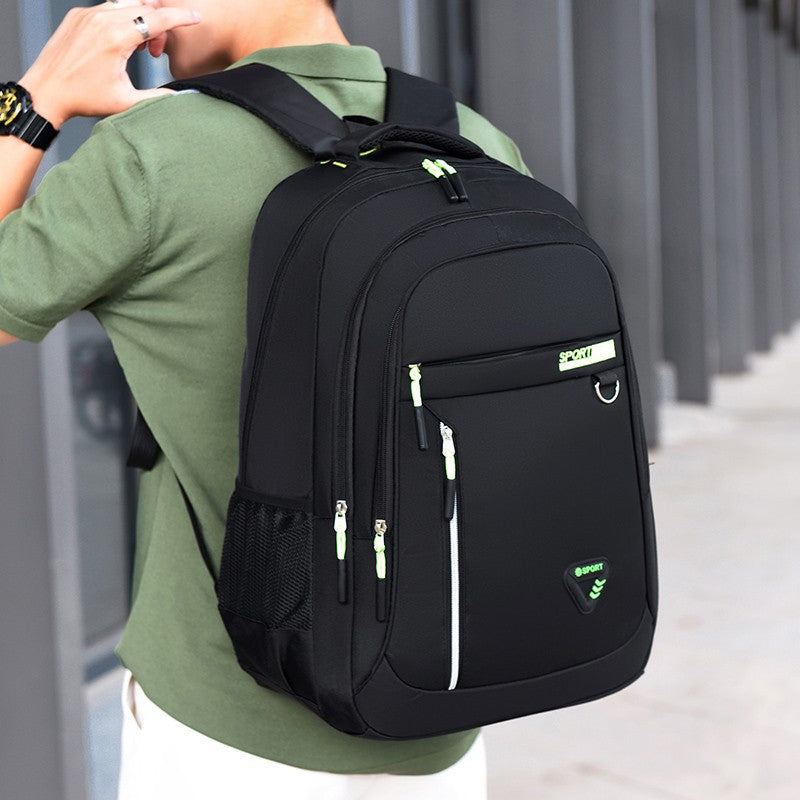 Mochilas Minimalistas de Grande Capacidade Masculinas Impermeáveis Oxford Mochila Escolar para Deslocamento Casual de Negócios Múltiplos Bolsos Bolsa de Viagem