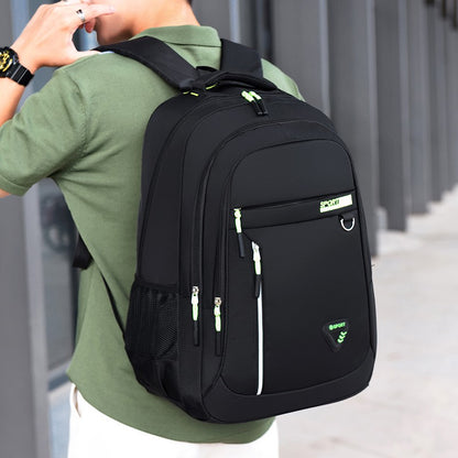 Mochilas Minimalistas de Grande Capacidade Masculinas Impermeáveis Oxford Mochila Escolar para Deslocamento Casual de Negócios Múltiplos Bolsos Bolsa de Viagem