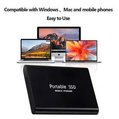 SSD Portátil de Alta Velocidade 1TB Disco Rígido Externo Interface USB3.1 Disco Rígido 2TB Unidade de Estado Sólido 4TB Armazenamento em Massa para Laptop/PC