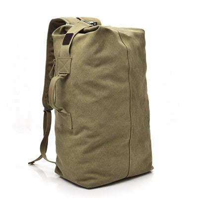 Mochila de Viagem Masculina de Grande Capacidade para Montanhismo, Bolsa de Mão, Mochilas Masculinas de Ombro Tipo Balde de Lona de Alta Qualidade