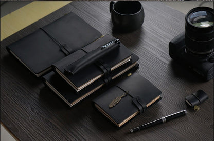 100% Genuine Leather Journal Refillable Travel Notebook Retro DIY Handmade Diary Sketchbook School Office Gift Customized