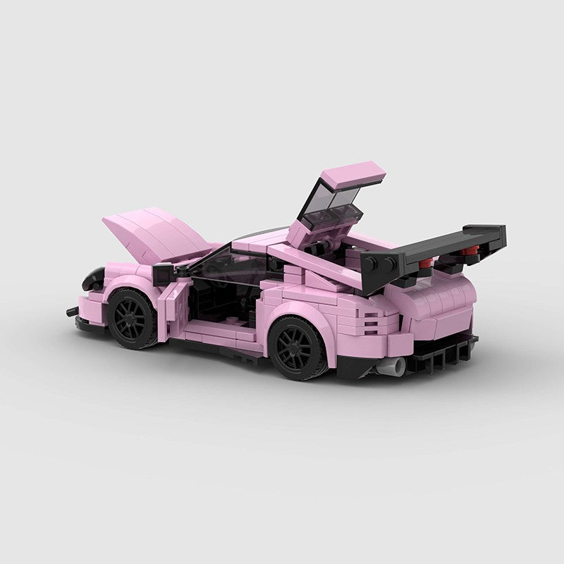 MOC Speed Sports Super Carro de Corrida Blocos de Montar DIY Tijolos Cidade Rally Técnico Grande Veículo de Corrida Presente de Natal Brinquedo