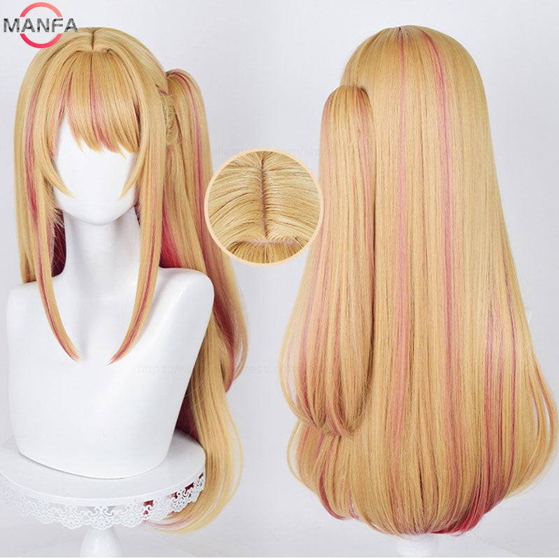 Perucas de Cosplay de Alta Qualidade Arima Kana Hoshino Akuamarin Hoshino Rubii Hoshino Ai, Fibra Resistente ao Calor, Perucas de Anime de Cosplay