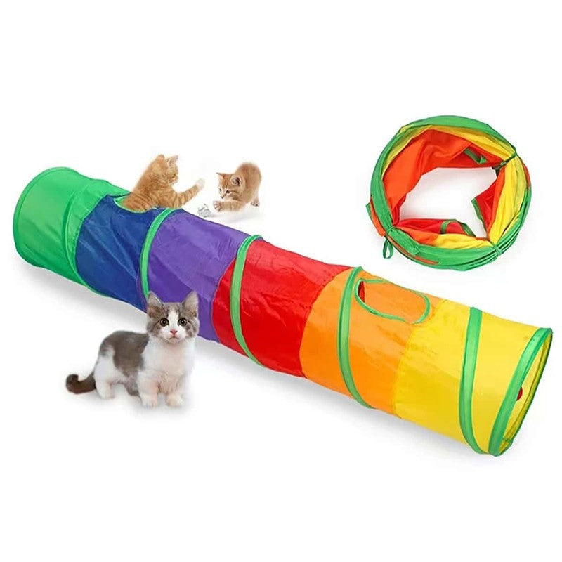 Túnel para Gatos Dobrável Túnel para Gatos Suprimentos para Animais de Estimação Brinquedo de Gato de Passar Túnel de Brincar Barril Perfurado Respirável para Papel de Barulho Interno