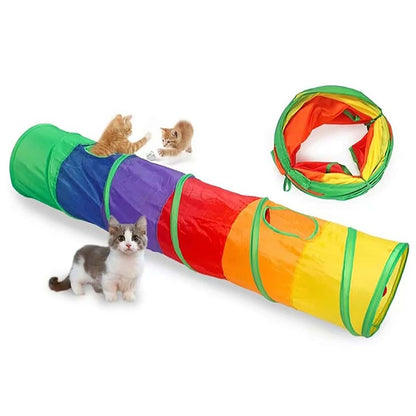 Túnel para Gatos Dobrável Túnel para Gatos Suprimentos para Animais de Estimação Brinquedo de Gato de Passar Túnel de Brincar Barril Perfurado Respirável para Papel de Barulho Interno