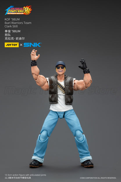 ?MT?JOYTOY Boneco de Ação 1/18 SNK KOF'98UM Ikari Warriors Team Ralf Jones Clark Still Leona Heidern Modelo de Brinquedo Presente