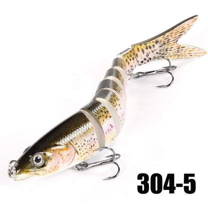 Iscas de Pesca Multi Articuladas Swimbait Crank Bait Isca Artificial Biônica de Afundamento Lento Água Doce Água Salgada Acessórios de Pesca de Truta Baixo