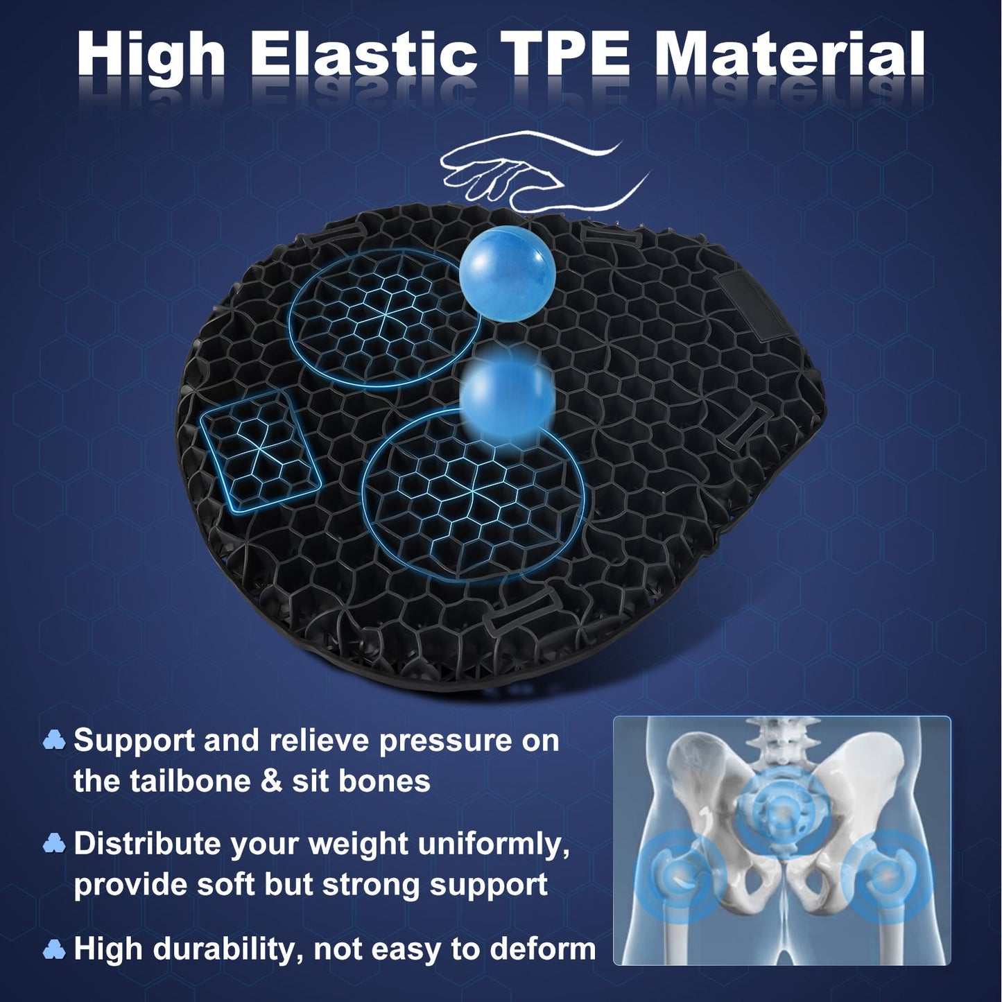Assento de Almofada de Motocicleta Universal Inflável 3D Almofada de Absorção de Choque a Ar Almofada de Sela Modificada Acessórios para Motocicleta