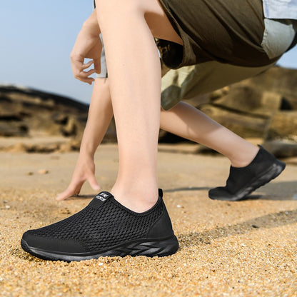 Tênis Masculino YRZL Respirável em Mesh, Casual, Antiderrapante para Uso Externo, Tamanho Grande, Loafer Leve para Caminhada, Calçado Masculino de Tênis