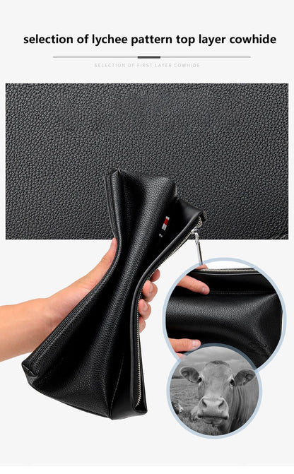 Clutch Bag Large Capacity Men Handbag For Phone Designer Leather 2022 Luxury Famous Brand Pouch For Boy Men Wallet