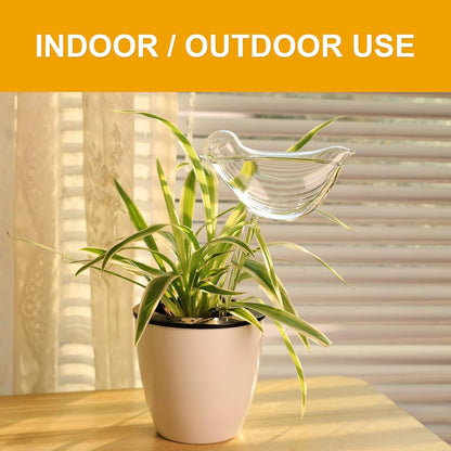 Imitation Glass Plastic Bird Plant Waterer Bird Shape Design Hand Blown Plant Watering Bulbs Garden Water Seepage Drip Device