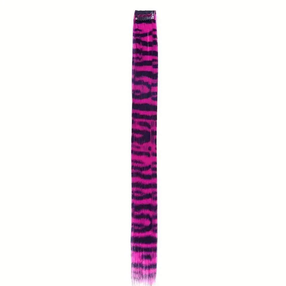 Extensão de Cabelo Sintético LUPU Pena Colorida Fake Hair Clip Em Uma Peça Para Mulheres Cosplay Festa Estilo Y2K