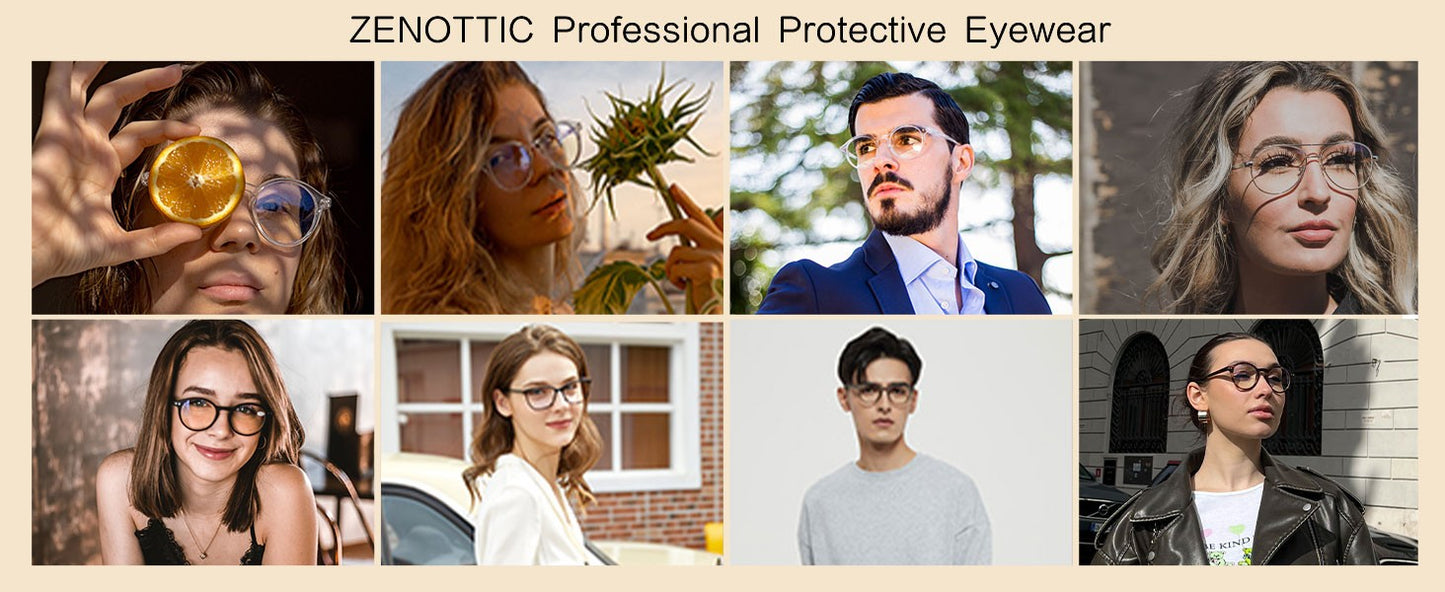 Óculos de Leitura Pretos ZENOTTIC com Bloqueio de Luz Azul, Óculos Redondos para Homens e Mulheres, Aumento 0.0 1.0 1.5 2.0 2.5 3.0 3.5
