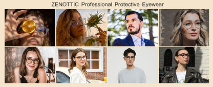 Óculos de Leitura Pretos ZENOTTIC com Bloqueio de Luz Azul, Óculos Redondos para Homens e Mulheres, Aumento 0.0 1.0 1.5 2.0 2.5 3.0 3.5