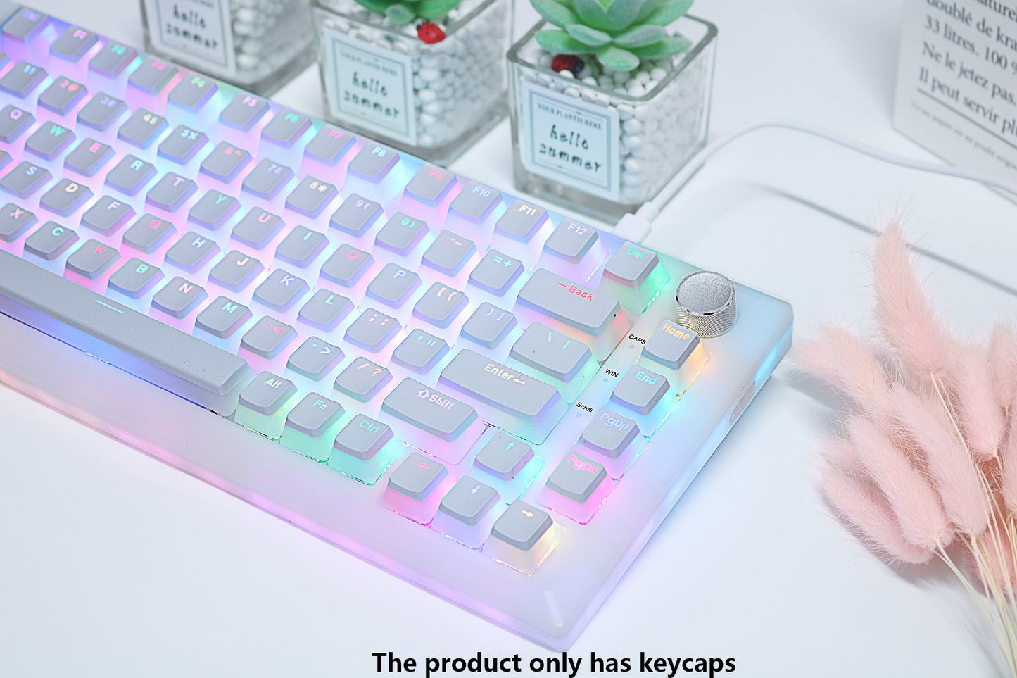 Keycaps PBT Pudding 129 teclas Keycap Perfil OEM Tampa de teclado Para teclado mecânico Kit Mx Switch Retroiluminação RGB 87 104 Teclados Gamer