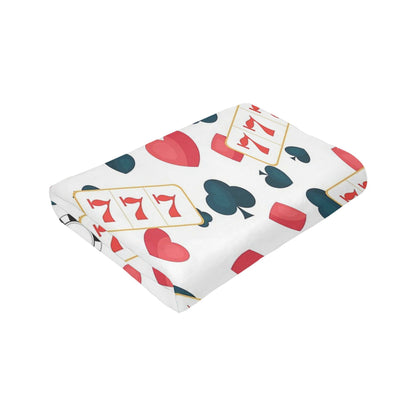 Poker Slot Machine Pattern 1 Blankets Warm Flannel Sofa Throw Blanket for Couch Bedding Outdoor Throws Bedspread Quilt