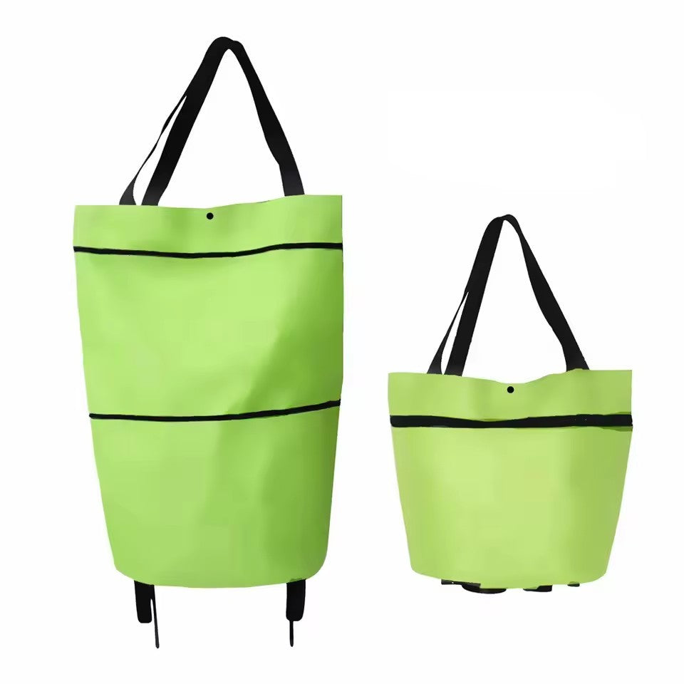 Folding Shopping Pull Cart Trolley Bag With Wheels Foldable Shopping Bag Reusable Grocery Bag Food Organizer Vegetables Bag