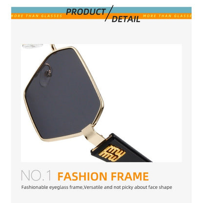 Metal Rectangle Sunglasses Women Fashion High Quality Frame Glasses Vintage Brand Designer Eyewear UV400