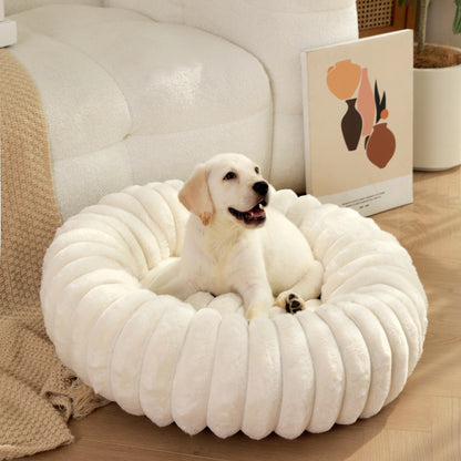 Cama Redonda para Cães Grandes, Cama Sofá Quente de Inverno Lavável para Gatos e Cães Grandes Disponível para Todas as Estações