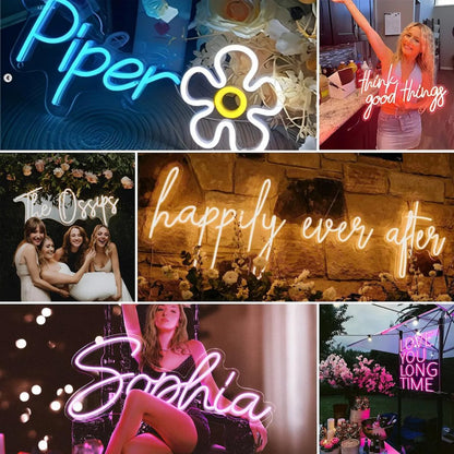 Custom Neon Sign UV Print Personized Acrylic LED Sign for Bar Wedding Party Neon Light Business Logo Sign Night Lamps Decor Sign