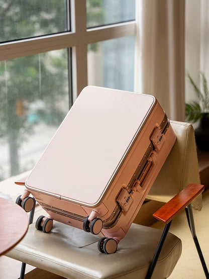 Nova Mala de Alta Qualidade 20" de Bordo para Viagem Trolley Bag Estrutura de Alumínio Atualizada com Trava Bagagem de Rodinhas Material ABS+PC