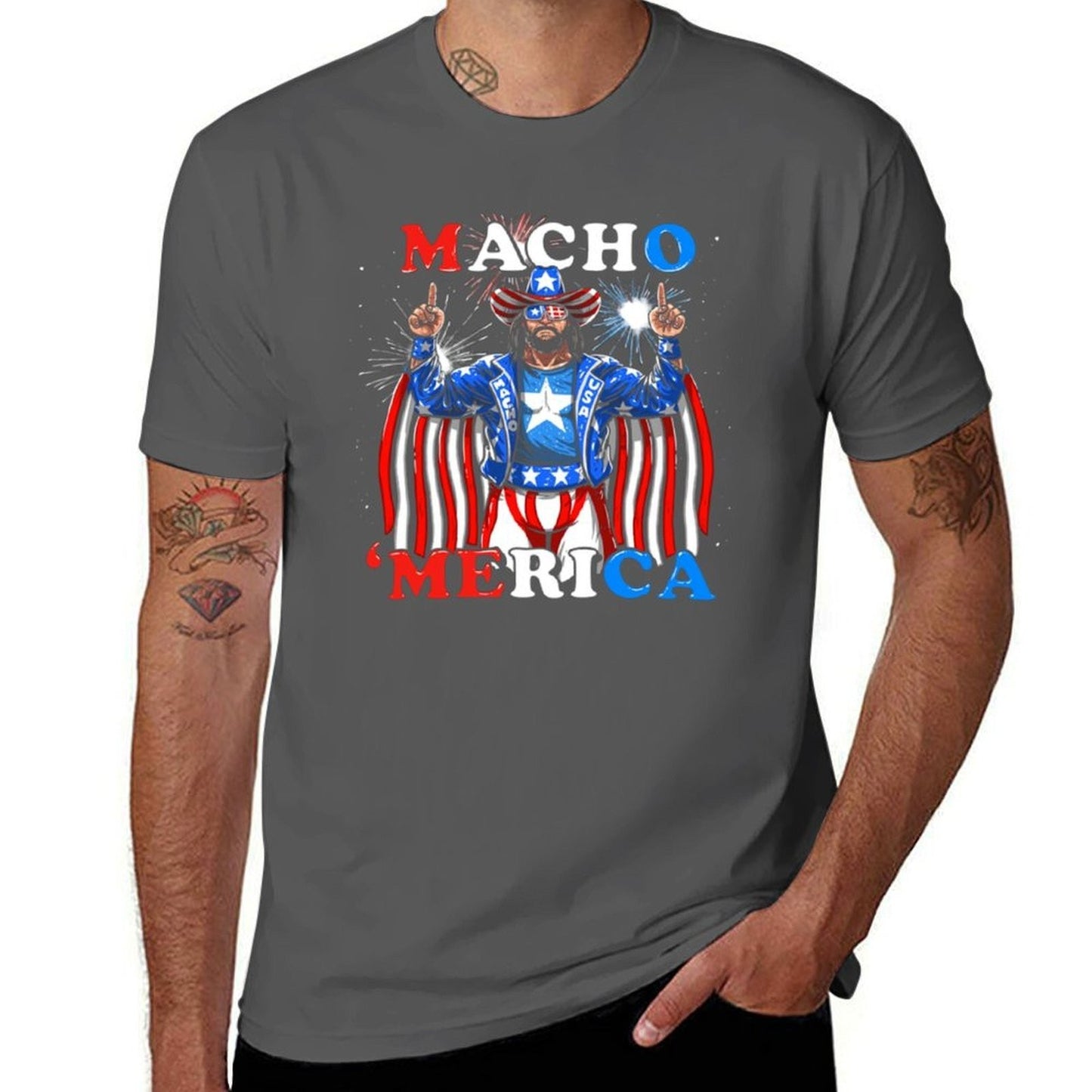 Macho merica T-Shirt black cotton t-shirt plain for man package t shirt personalised T-Shirt