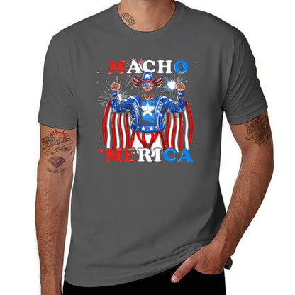 Macho merica T-Shirt black cotton t-shirt plain for man package t shirt personalised T-Shirt