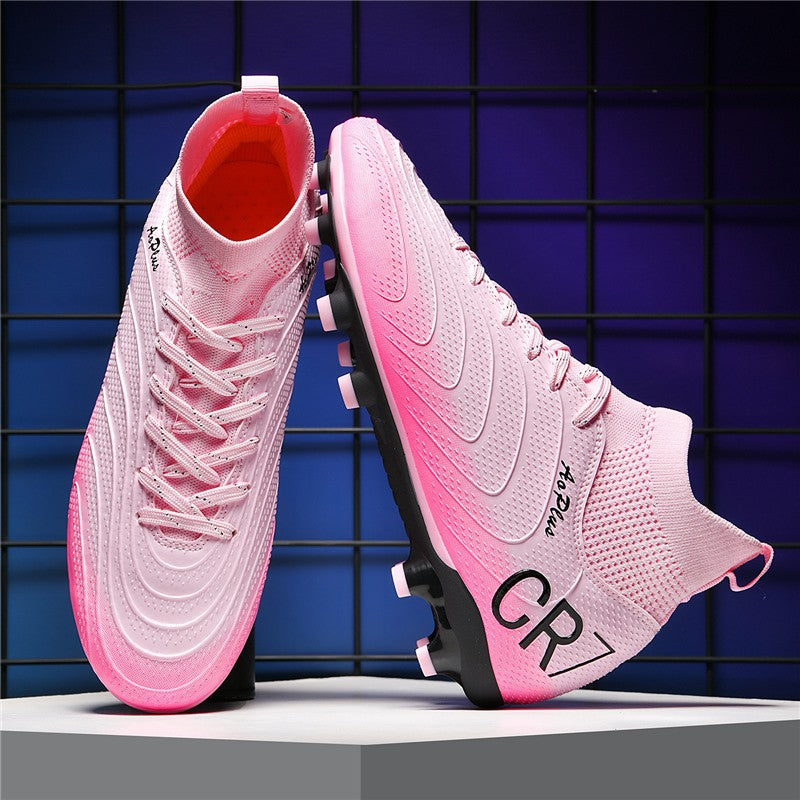 New Men Football Boots Outdoor Sport Boys Long Spikes Training Cleats Soccer Shoes Adult Non Slip Breathable Match Comfortable