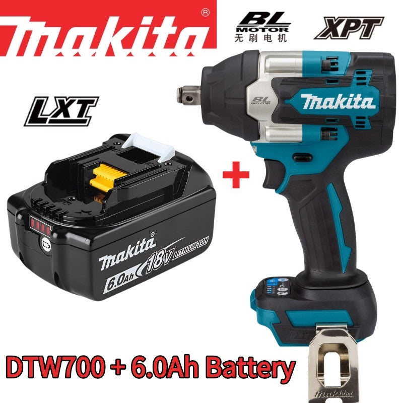Parafusadeira de Impacto a Bateria Makita DTW700 18V Motor Brushless 1000Nm Chave Elétrica de Velocidade Variável Alta Eficiência Durável Parada Automática
