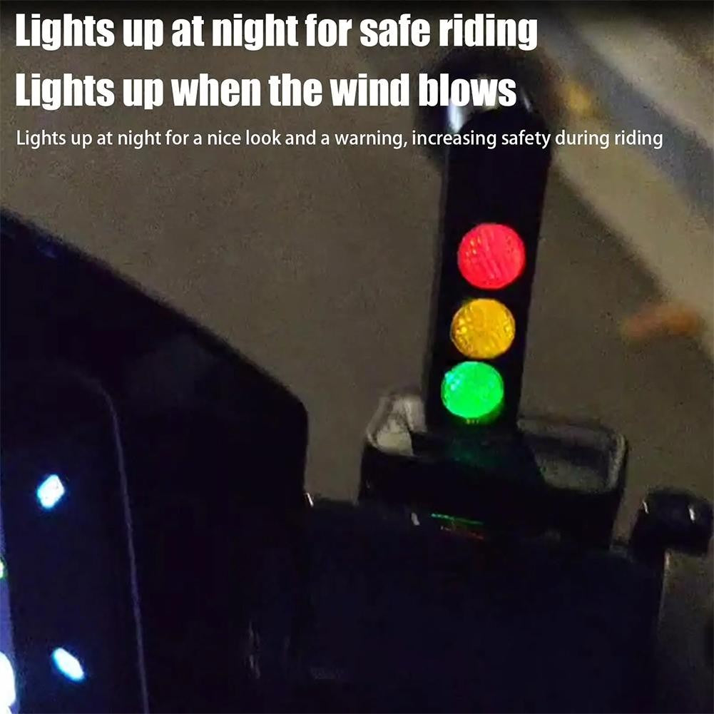 Luzes de LED de Motocicleta Pequena Lâmpada de Tráfego Moinho de Vento Segurança Decorações Fofas para Bicicletas Motocicleta para Moto Elétrica de Montanha e Estrada