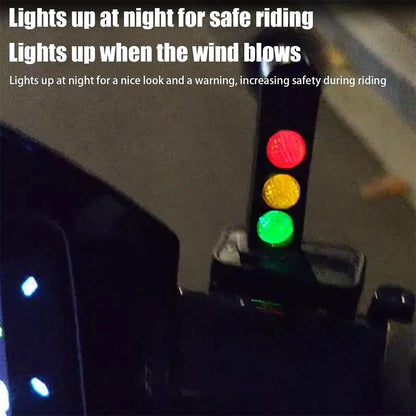 Luzes de LED de Motocicleta Pequena Lâmpada de Tráfego Moinho de Vento Segurança Decorações Fofas para Bicicletas Motocicleta para Moto Elétrica de Montanha e Estrada
