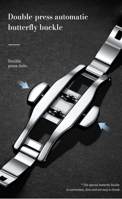 LIGE Fashion Elegant Watch for Women Ceramics Strap Diamond wristwatch Luxury Ladies Bracelet Quartz Watches Gifts Reloj Mujer