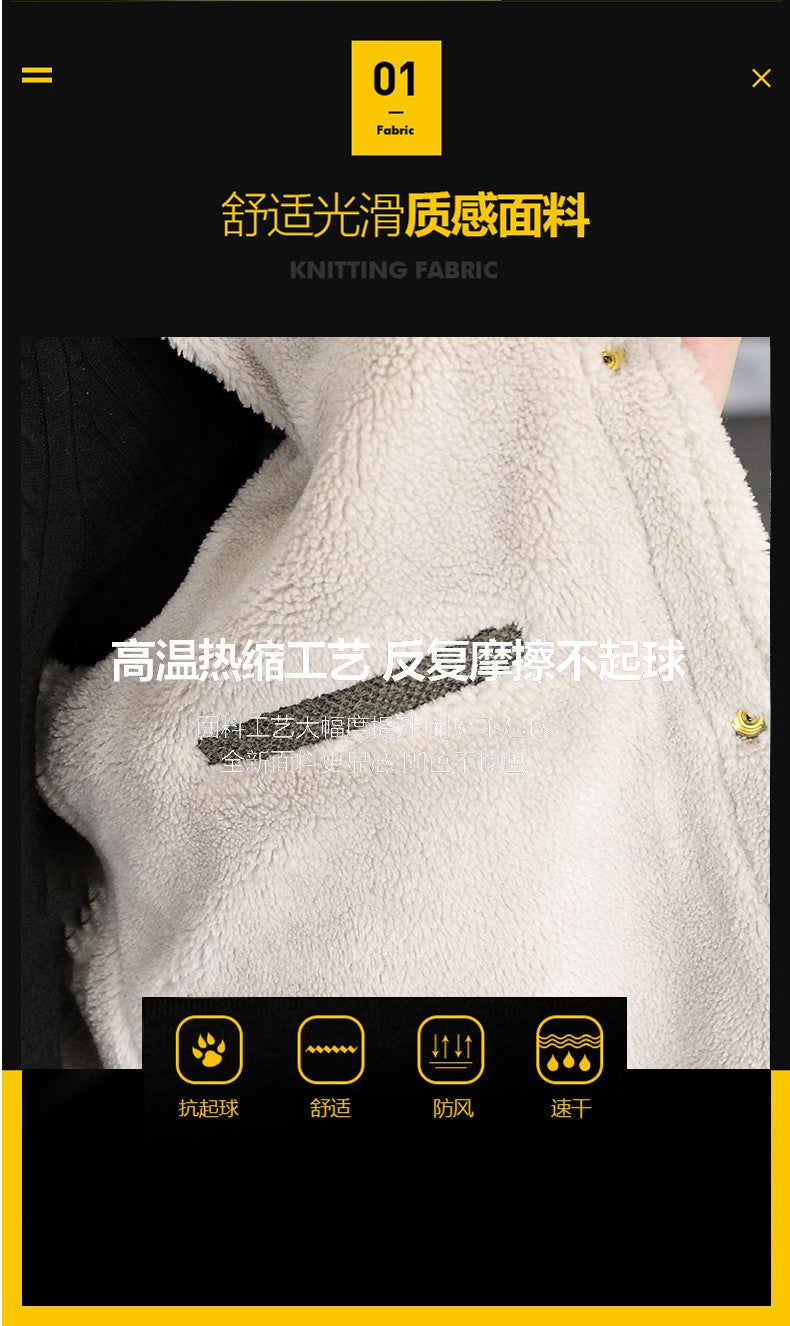 2023 Winter Men's Woolen Jacket Plus Velvet Padded Warm Trench Coat Fashion Casual Business Streetwear Overcoat Men Clothing