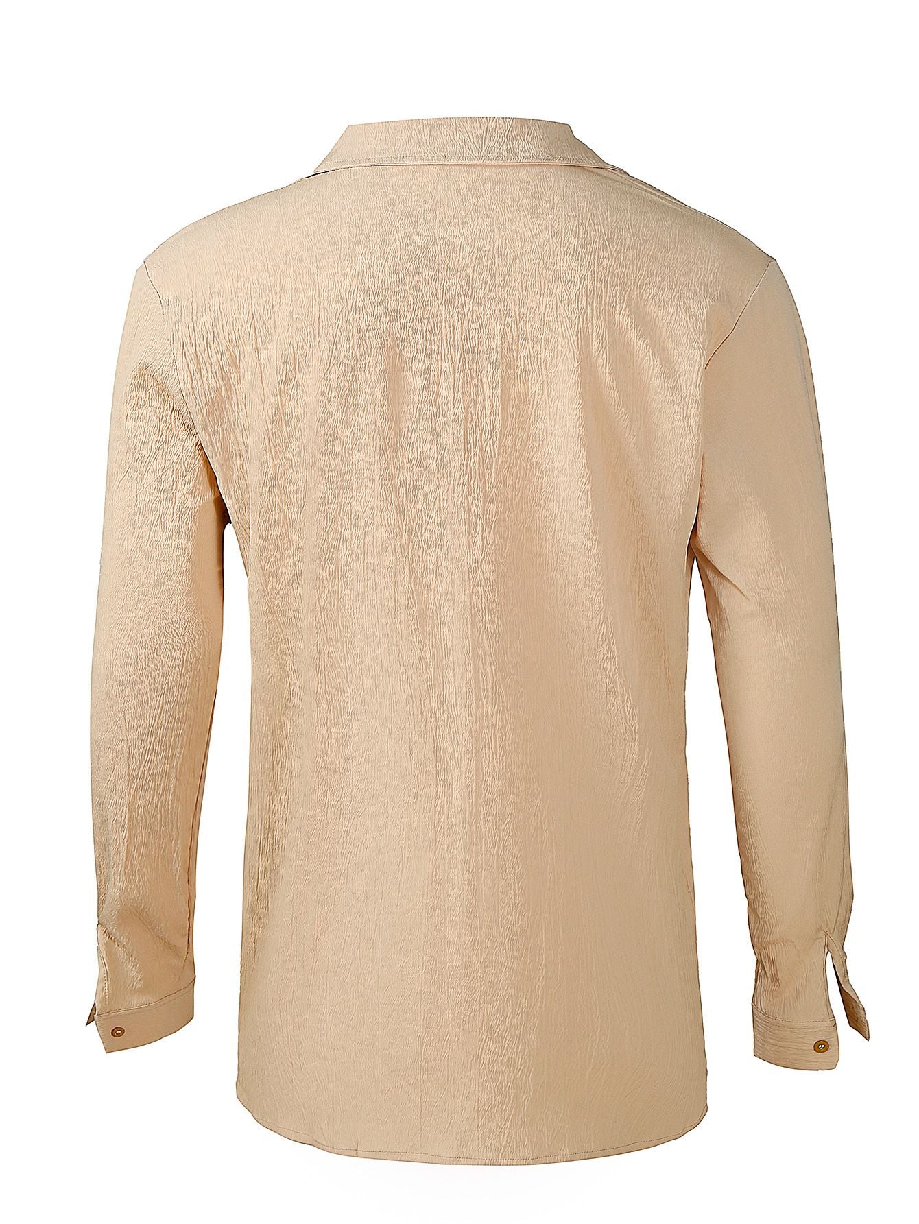 2025 Men's Casual Lapel Long Sleeve Shirts Tops Solid Loose Oversized T Shirt Men Cotton Linen Shirt Fashion Hawaiian Shirt Male