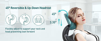 JHK Ergonomic Lumbar Support Mesh Backrest Office Chair Adjustable Height Headrest Breathable Back Rolling Swivel Gaming Chairs