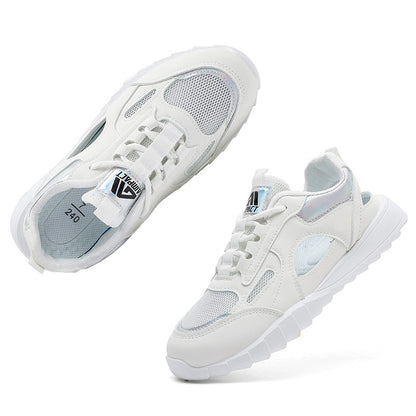 Women's Breathable Thick-Sole Casual Sneakers, Durable Outdoor Running/Walking Shoes with Fashion Design for Gym & Daily Wear