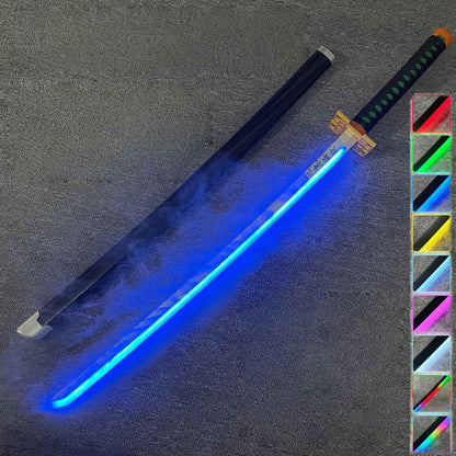 40inch Vapour Rukia Katana Glow Fog Sword Anime Bleach Cosplay Real Size Japanese Katana Original Samurai Led Lightsabre Gift