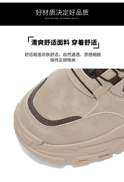 New Men's Casual Outdoor Construction Site Work Durable Safety Shoes, Black for Outdoor Mountain Climbing and Hiking Sports