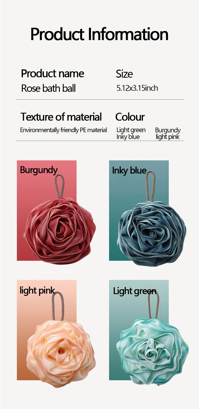 Elastic Mesh Lanyard Design, Body Cleaner Exfoliating Bath Flower, Nylon Cleaning Brush Bath Puff Body Cleaning