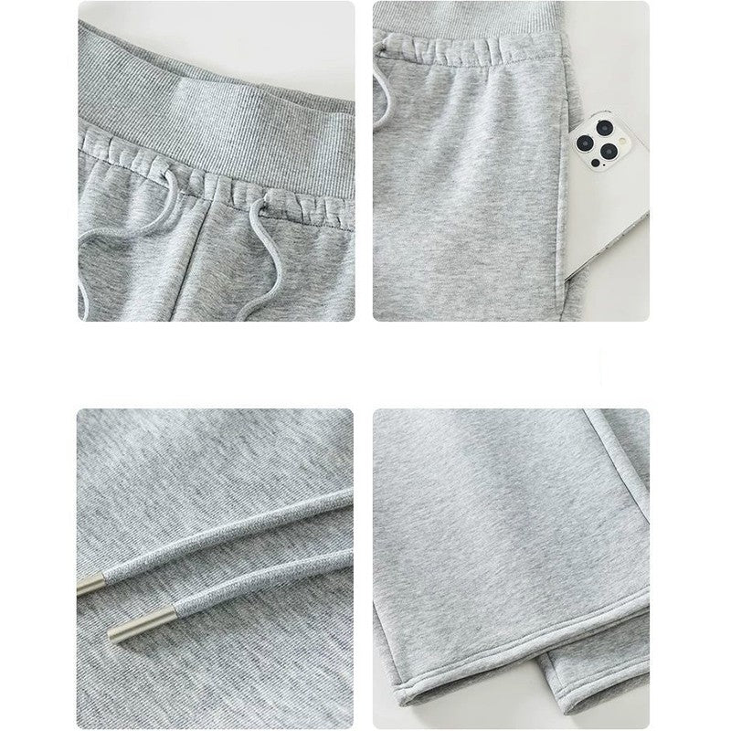 Girls Classic Fashion High Waist Pants Female Comfortable Straight Leg Trousers Lady Korean Baggy Casual Daily Pants