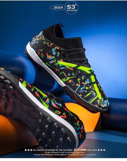 Mens Football Field Boots Ultralight Turf Indoor Society Training Soccer Shoes Cleats for Kids Sneakers TF/FG Football Shoes