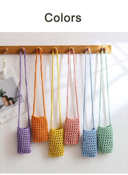 Handmade Crossbody Phone Purse - Openwork Shell Design Tote, Handmade Crossbody Phone Purse,Crochet Beach Bag