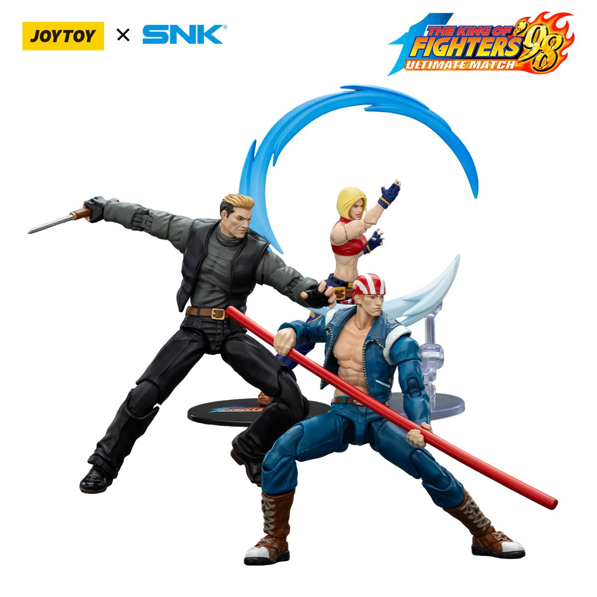 [Pré-venda] JOYTOY SNK 1/18 Action Figure KOF 98UM 97 Special Team Ryuji Yamazaki Billy Kane Blue Mary figuras Modelo de Brinquedo