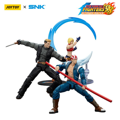 [Pré-venda] JOYTOY SNK 1/18 Action Figure KOF 98UM 97 Special Team Ryuji Yamazaki Billy Kane Blue Mary figuras Modelo de Brinquedo