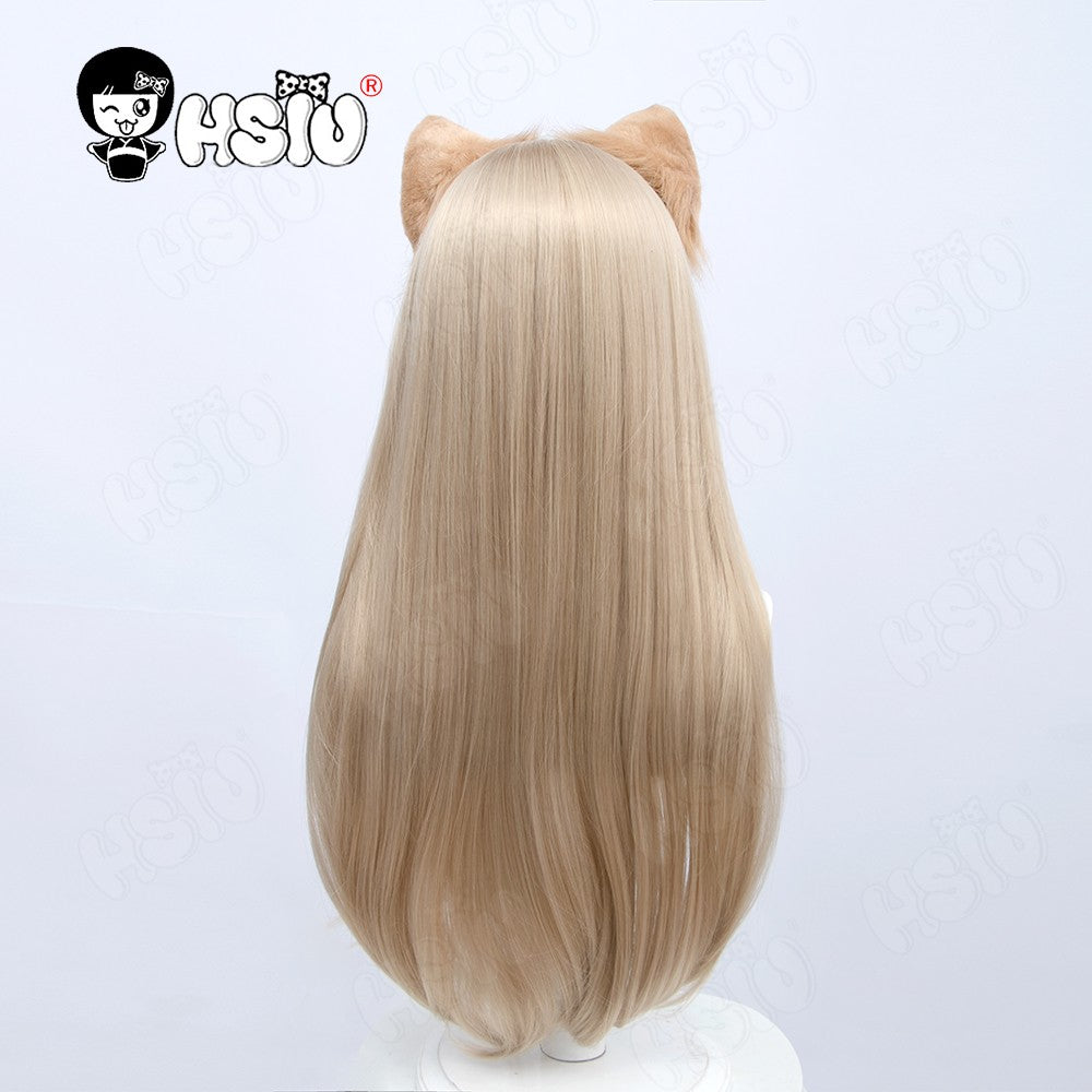 Osakana Cosplay Peruca 40hara Gato Gatinho Cosplay ?HSIU ?Peruca Sintética Fibra Peruca Longa Linho Touca de Peruca Grátis 40 hara cosplay