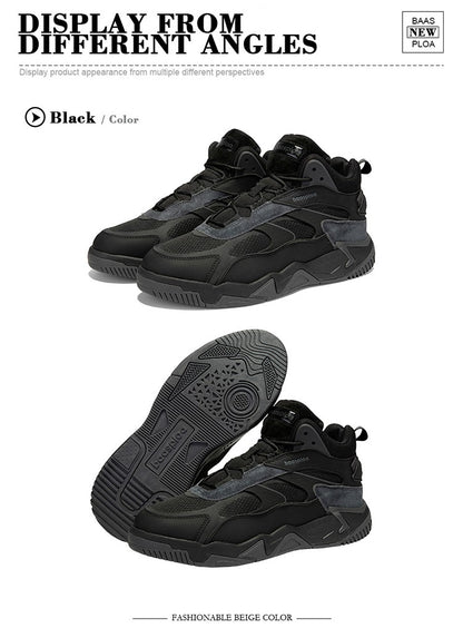 Baasploa Winter Men Leather Sneakers Casual Fashion Waterproof Sport Shoes For Man Plush Warm Male Sneakers Non-Slip Outdoor