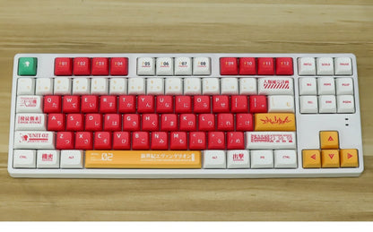 Keycaps Personalizadas Tema Eva Animação Japonesa Perfil XDA PBT Sublimação para Teclado Mecânico com Switch MX GMK