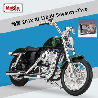 Maisto 1:18 Harley XL 1200V Seventy-Two Modelo de Moto de Liga Metálica Fundida Modelo de Moto de Rua de Metal Simulação Presentes Infantis