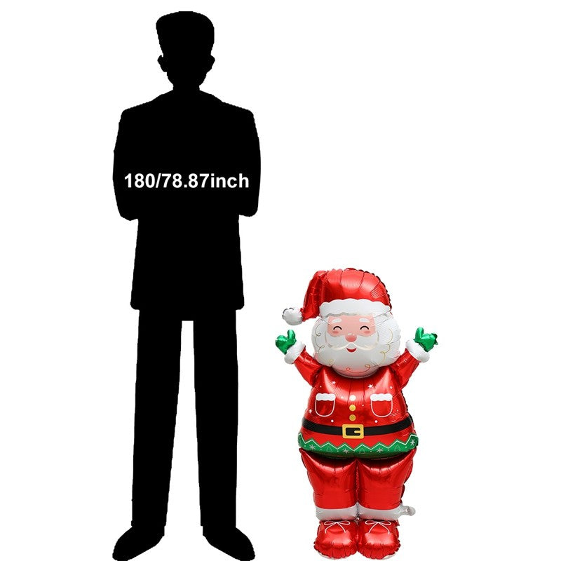 1pc Large Christmas Standing Foil Balloons Christmas Tree Santa Claus Snowman Nutcracker Christmas Foil Balloon New Year Balloon